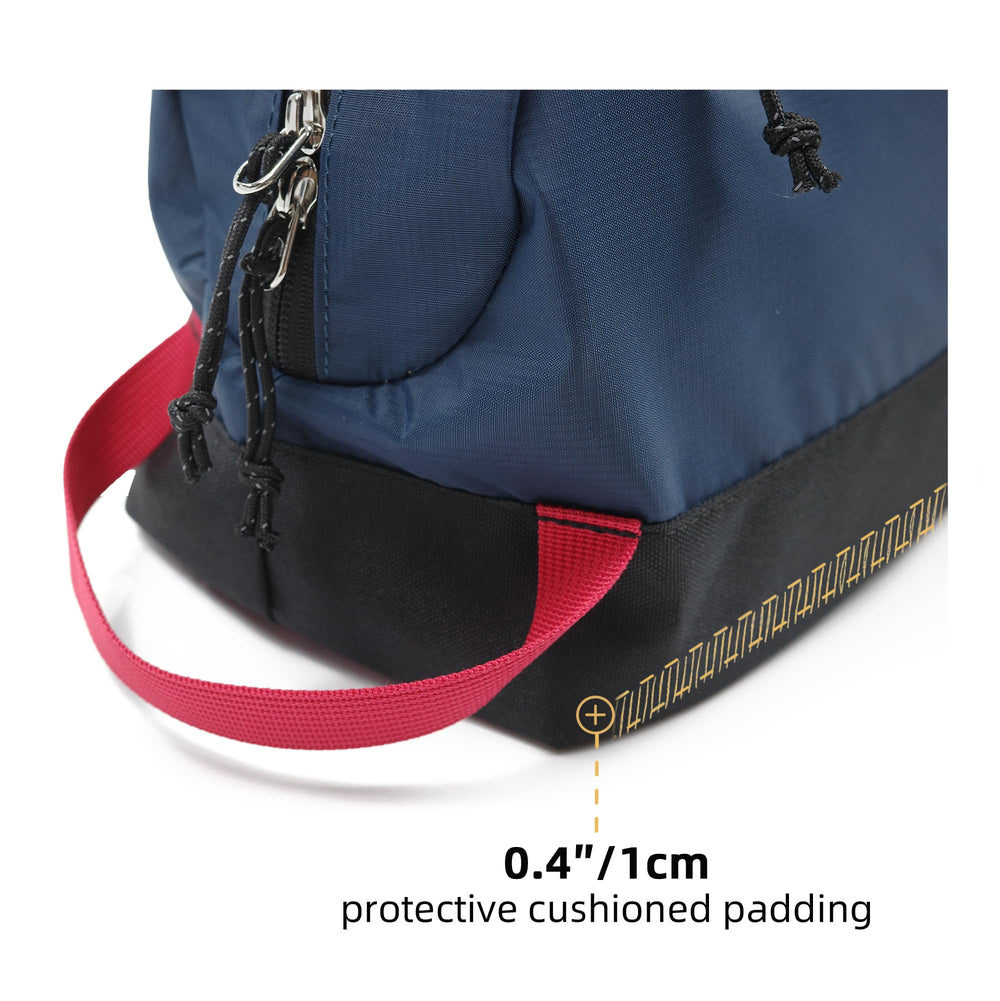 kalgoTeal travel toiletry bag 5L compact dimensions for carry-on packing.