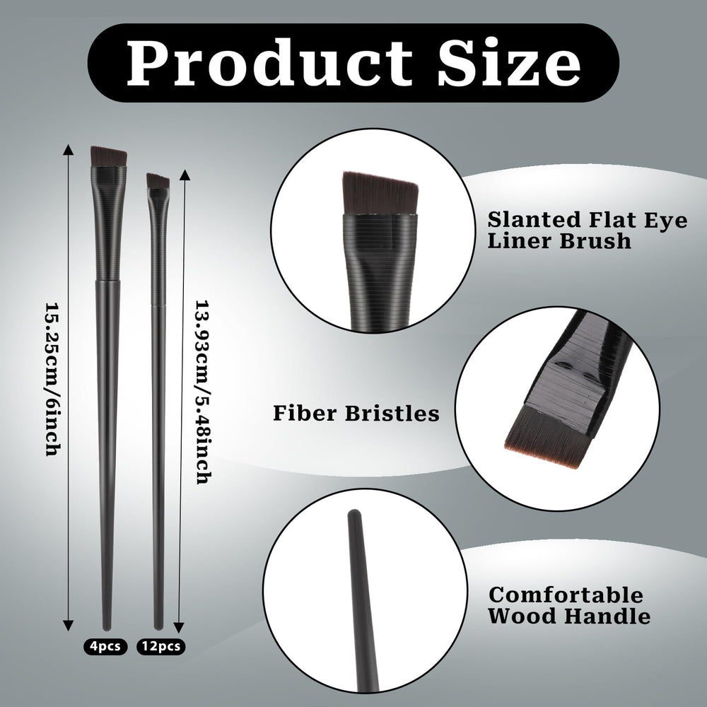 KALIONE angled eyeliner brush with precision tip for clean lines.