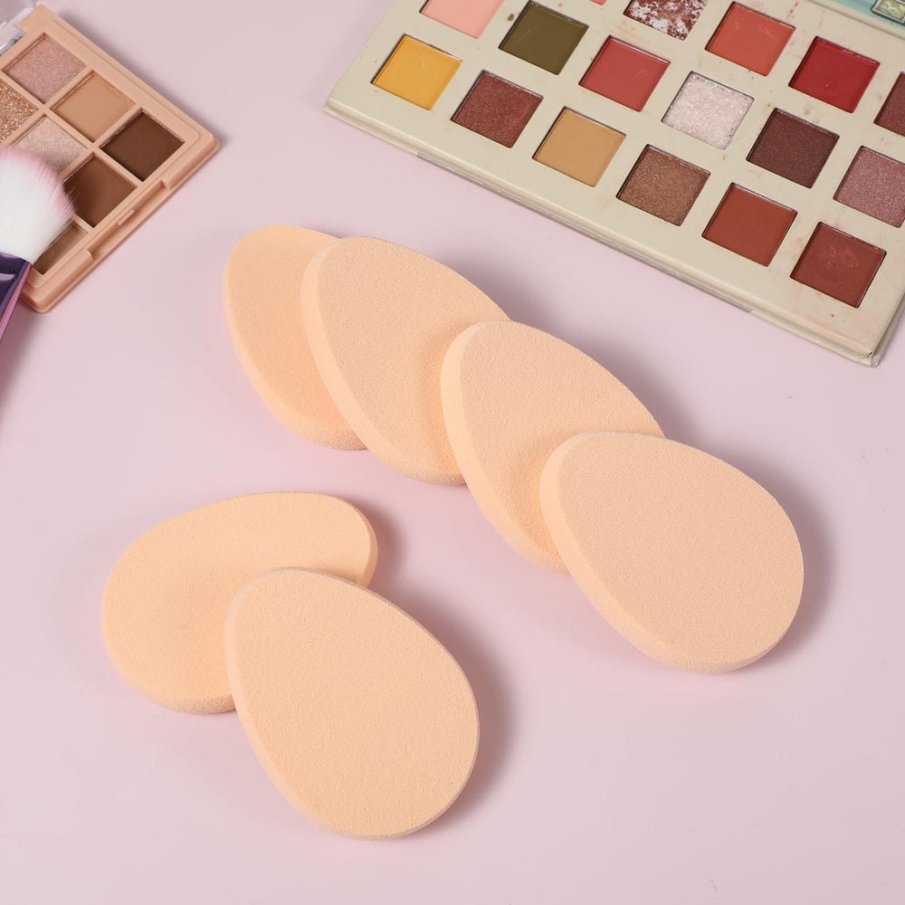 KALIONE flat makeup sponge beige multi-use tool for foundation, blush and highlighter