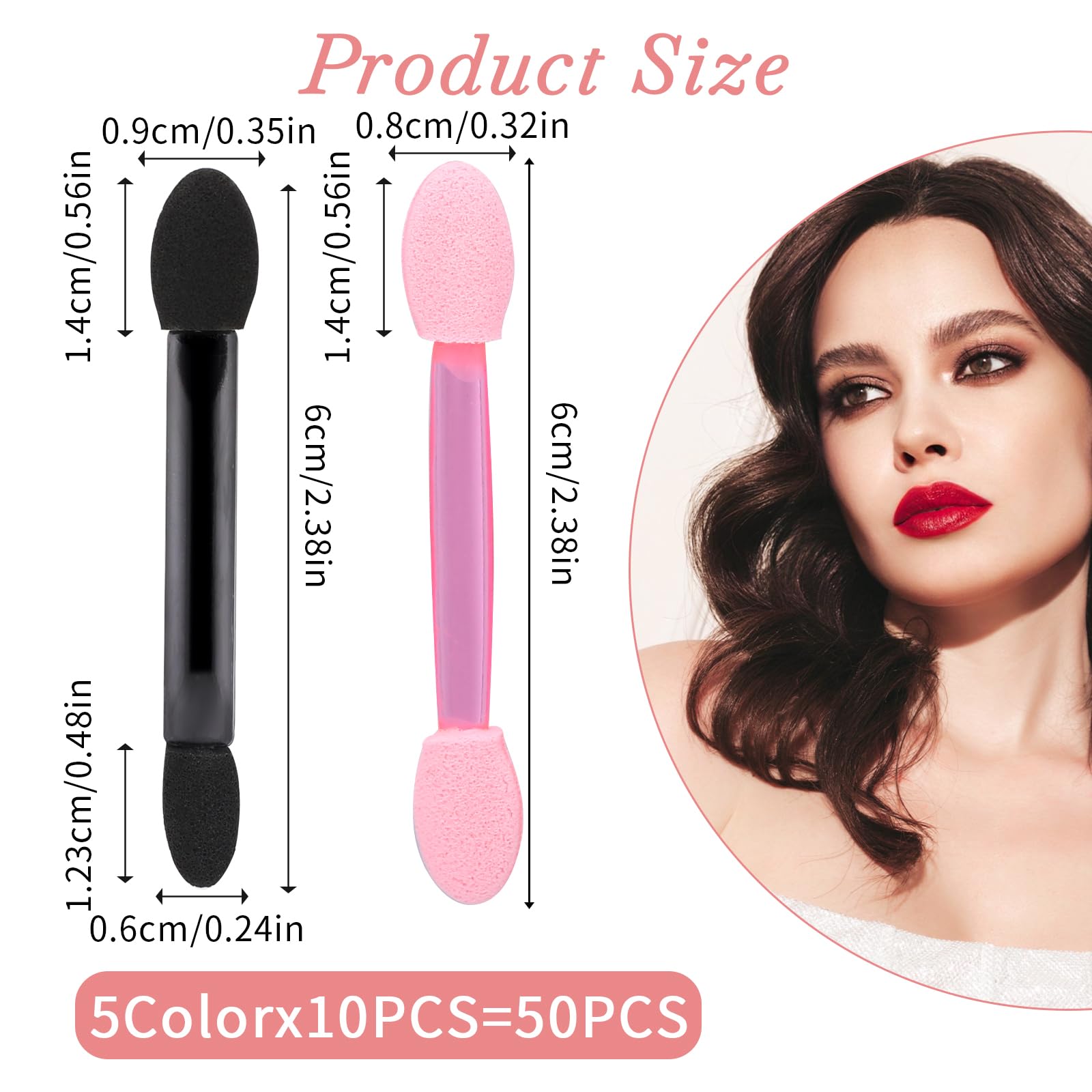 Kalione eyebrow and eyelash shading tool with sponge tips for soft blends.