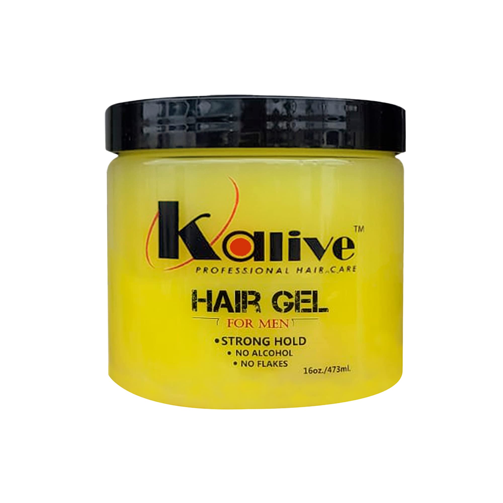 KALIVE 2 STYLE gel peinado fijo fuerte con brillo ligero para un acabado duradero.