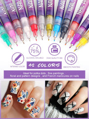 Kalolary comfort-grip nail art pens for controlled application