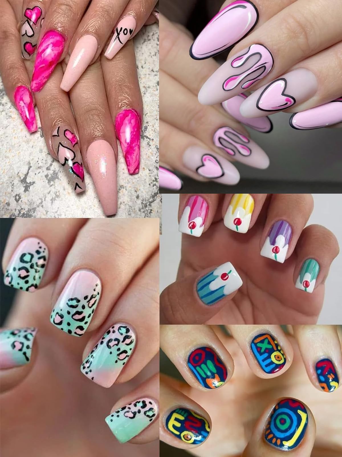 kalolary uñas acrilicas y gel para diseños detallados