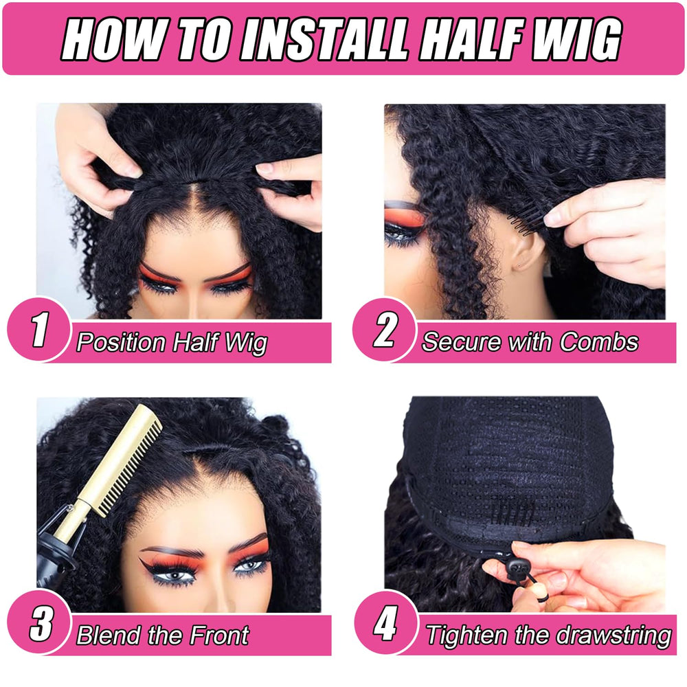 Kalomonia breathable cap half wig ensures comfort during all-day wear