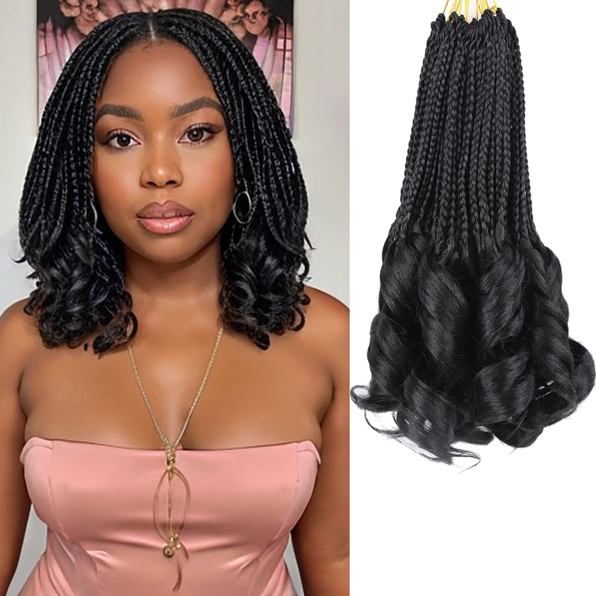 Kaluli 10-inch French curl crochet braids for natural movement