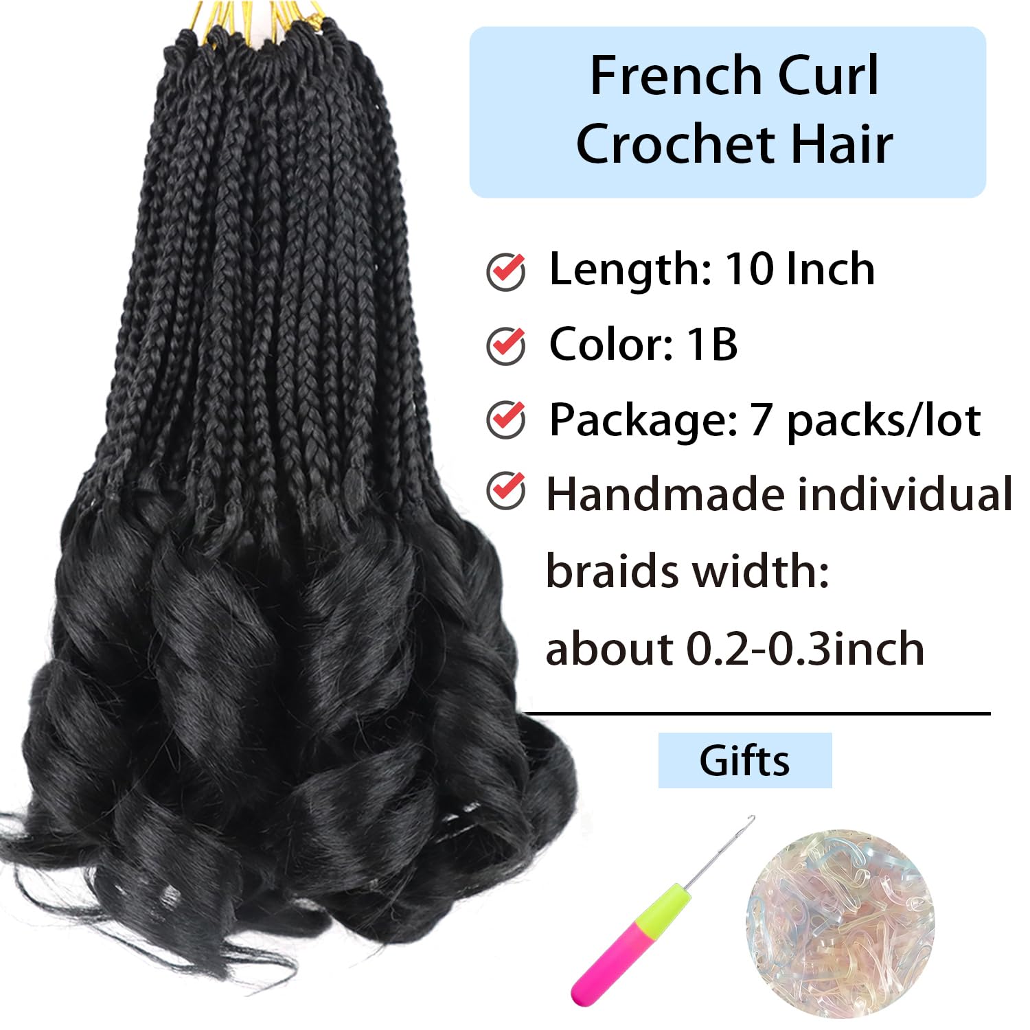 Pre-looped Kaluli crochet braids save installation time