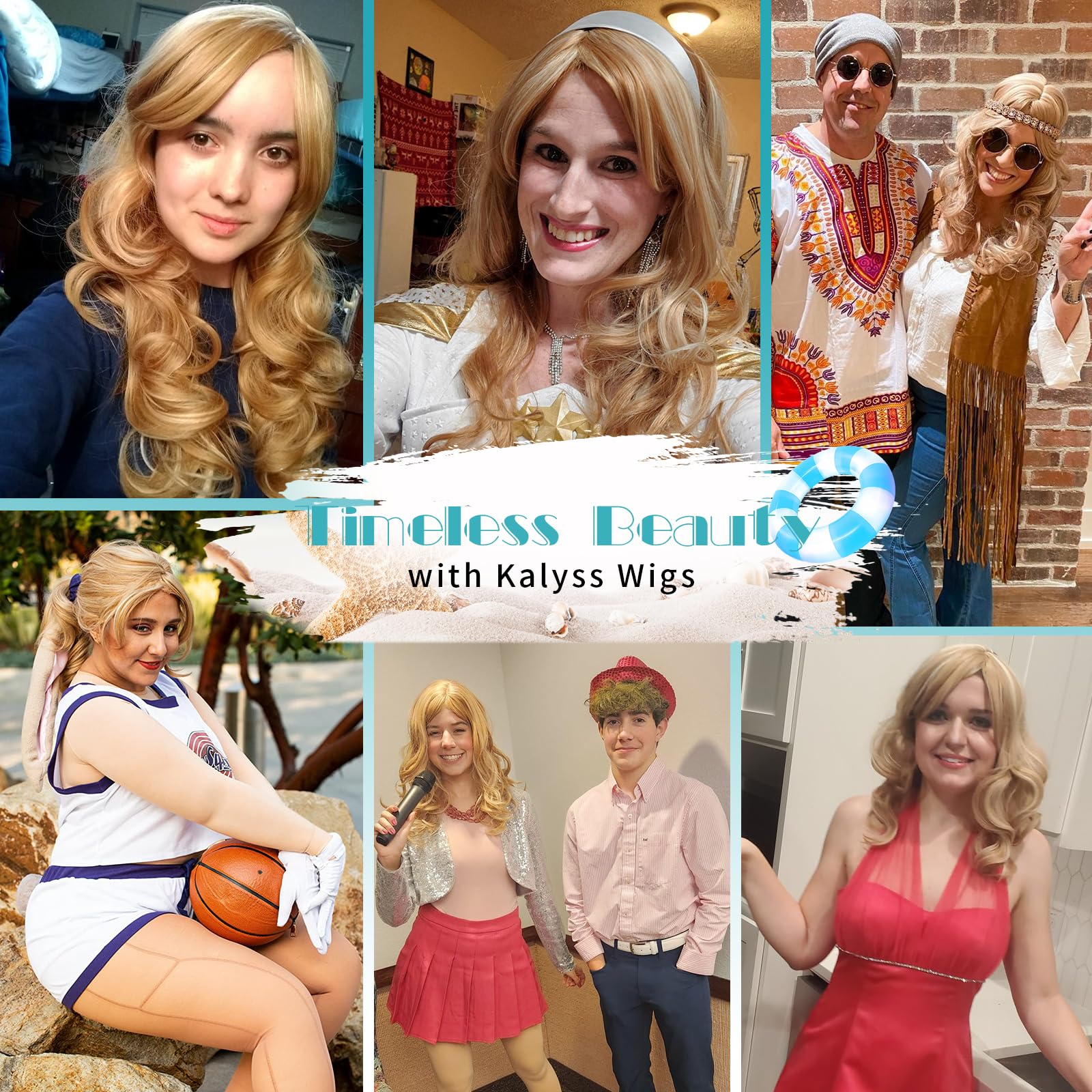 Kalyss Blonde Wig Bangs Daily-Use Look, lightweight comfort.