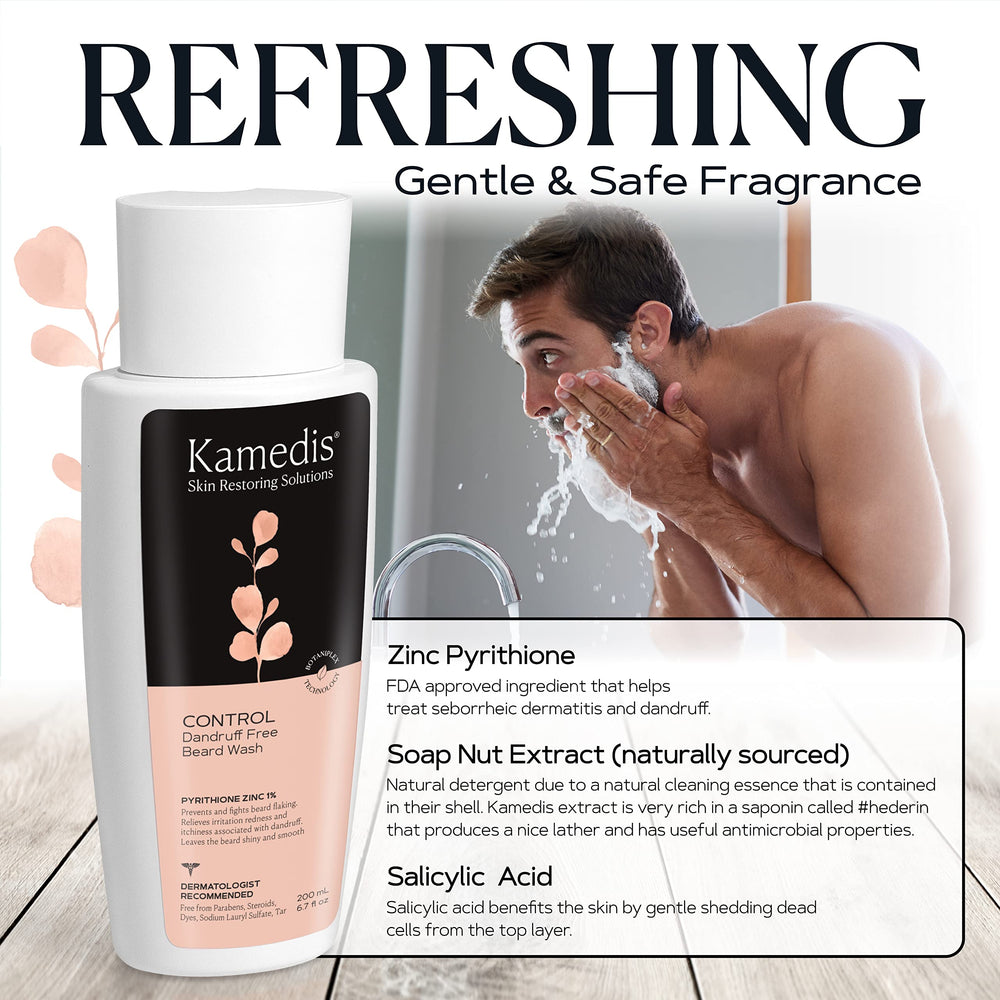 Face skincare routine with gentle cleanse in shower