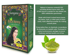 Kangana Black Henna dye being applied to grey roots for coverage