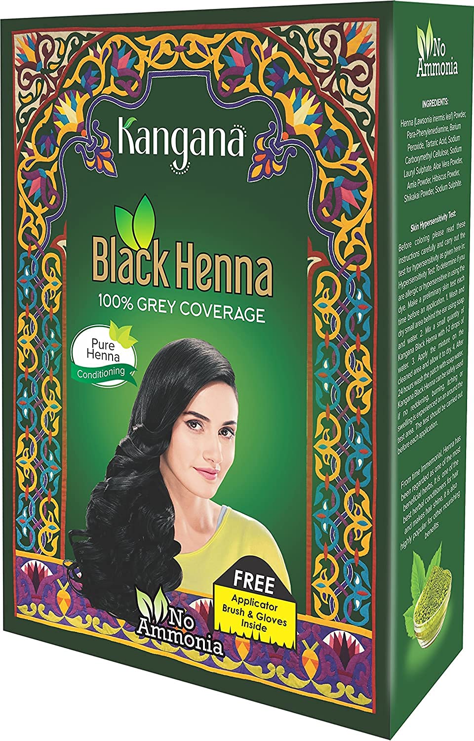Shiny black hair after Kangana Henna treatment