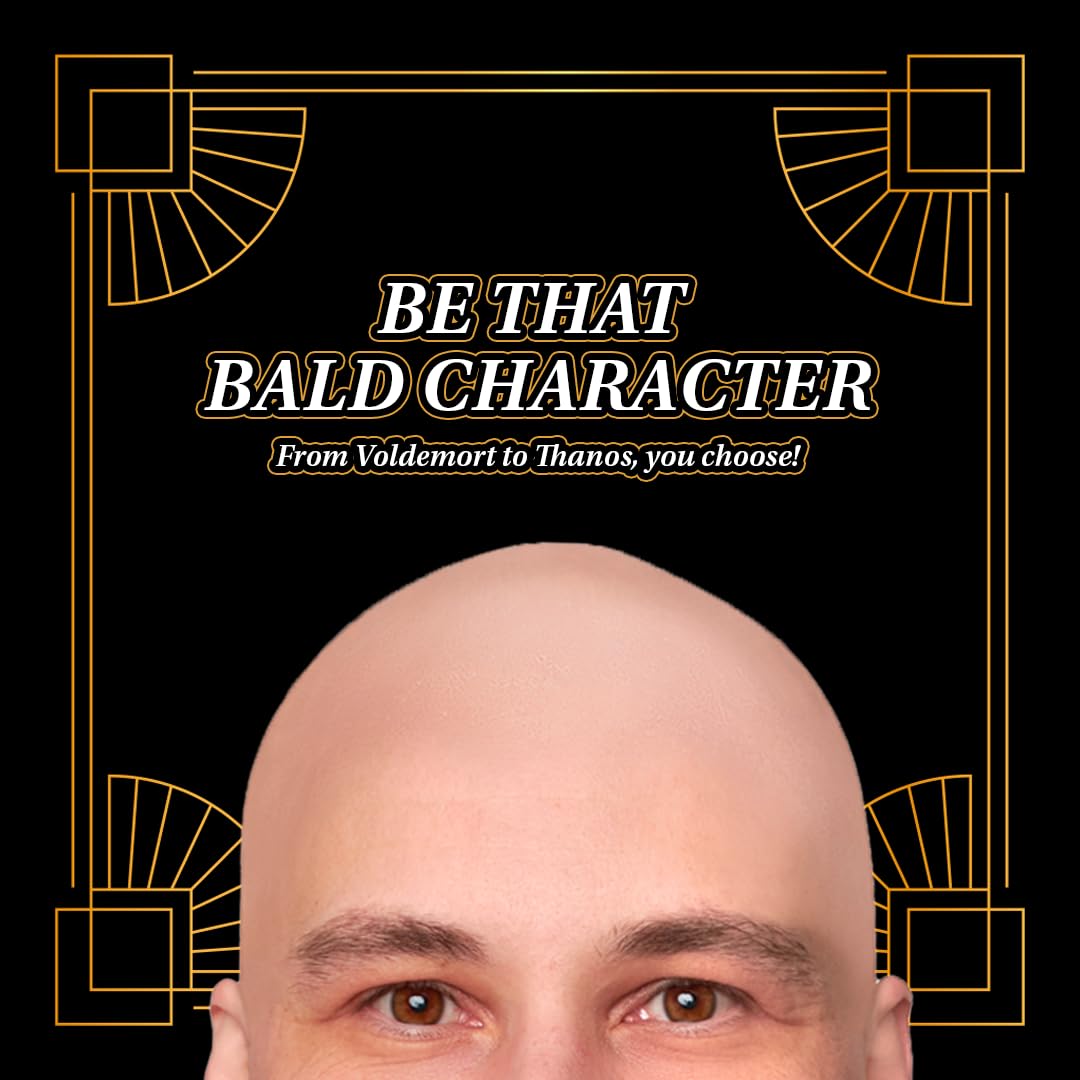 Kangaroo beige bald cap supports Easter and Halloween costume looks