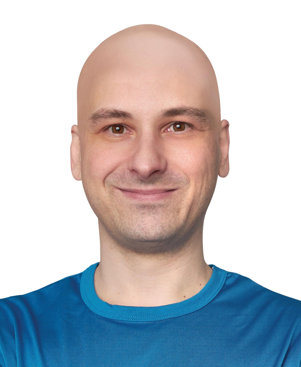 Kangaroo elastic-stretchable bald cap offering adjustable fit for diverse heads