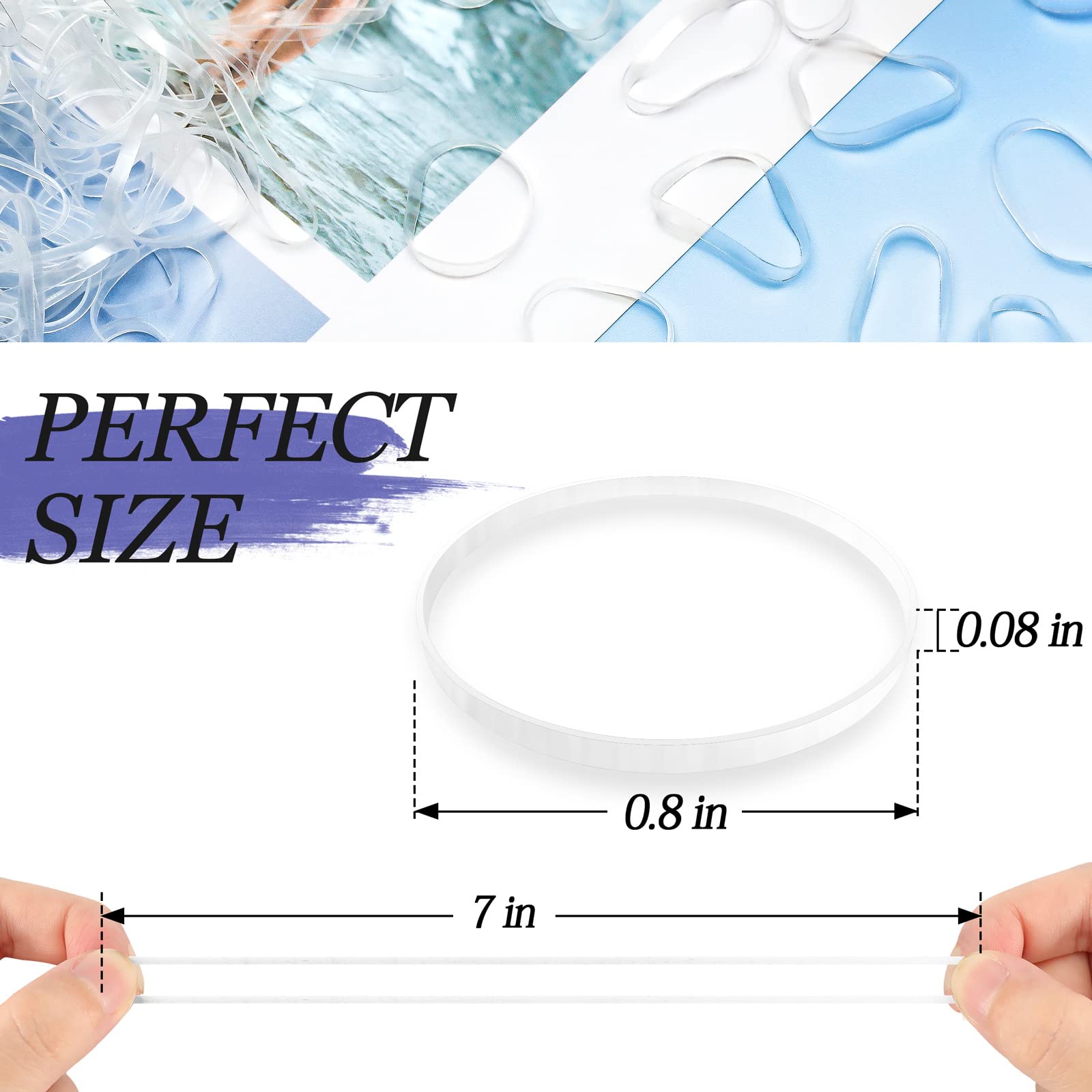 KANPRINCESS 30mm hair elastic ties ideal for ponytails and braids.