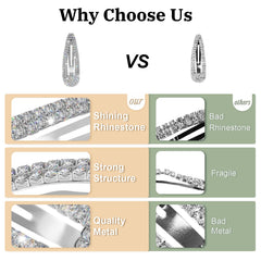 KANPRINCESS bridal hair clip sparkles under light for brides and bridesmaids.