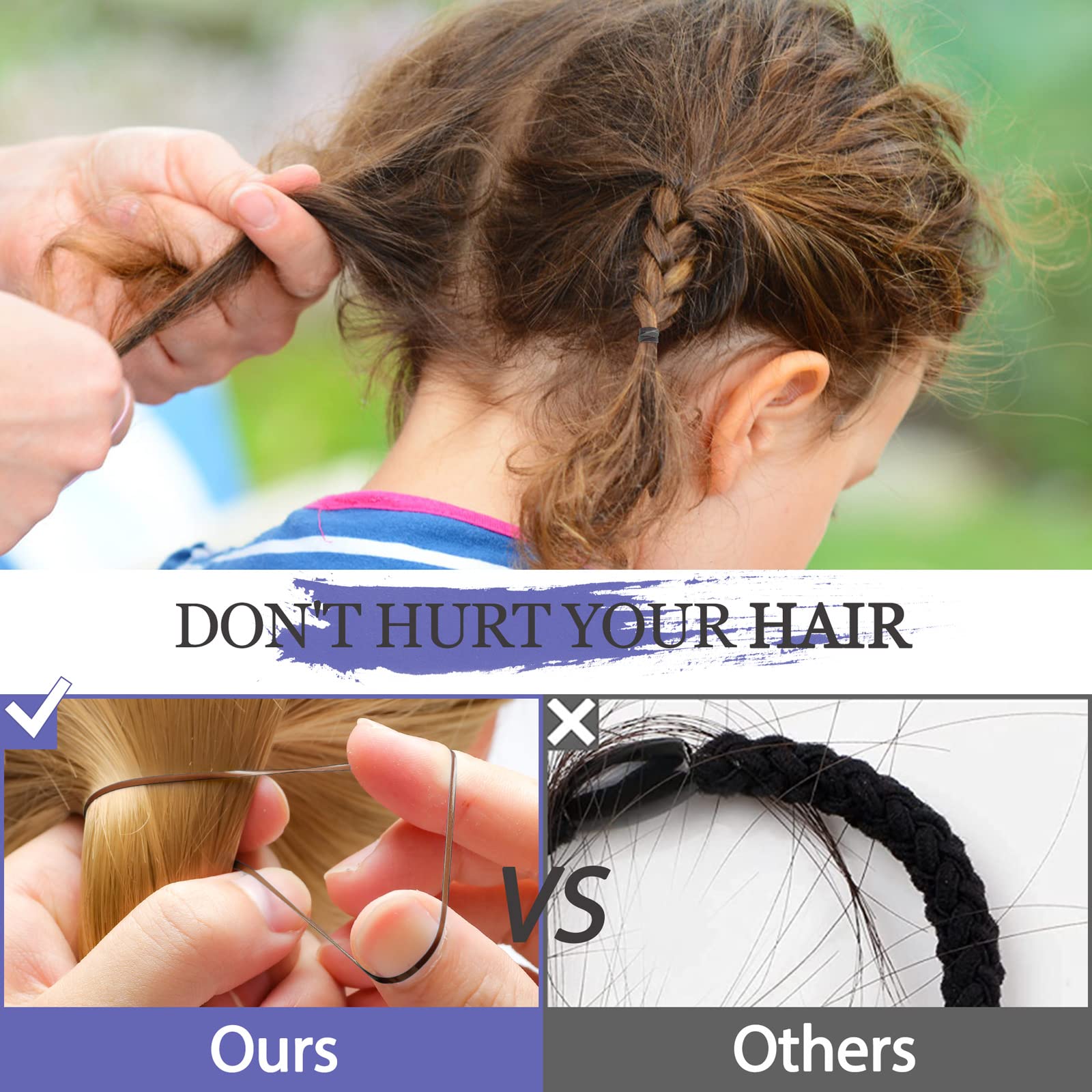 Kanprincess elásticos suaves para cabello, sensación flexible.