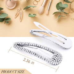 KANPRINCESS silver hair barrette with rhinestones adds elegant sparkle.