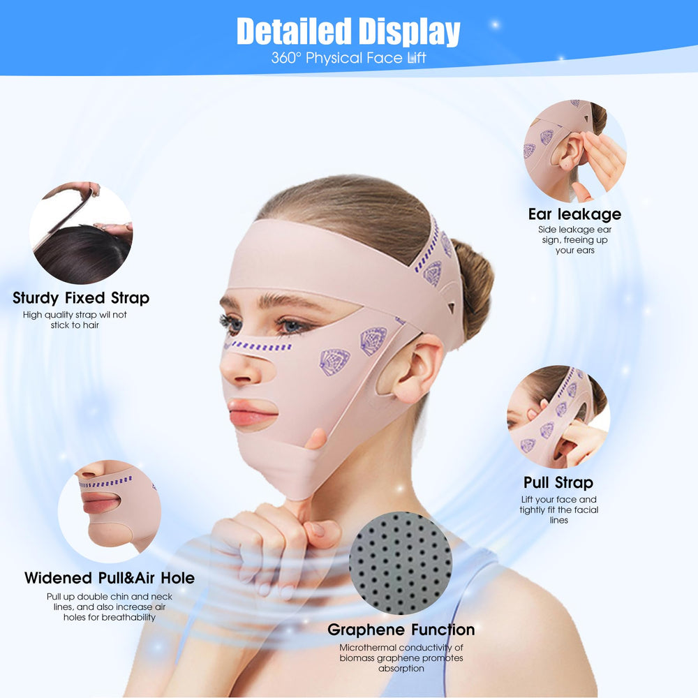 Kanuoc Upgrade V Line Mask worn during sleep for comfortable overnight wear and jaw support