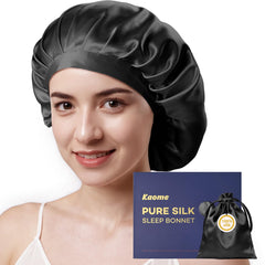 Kaome silk bonnet sleeping wrap with a non-slip design keeps hair secure overnight.