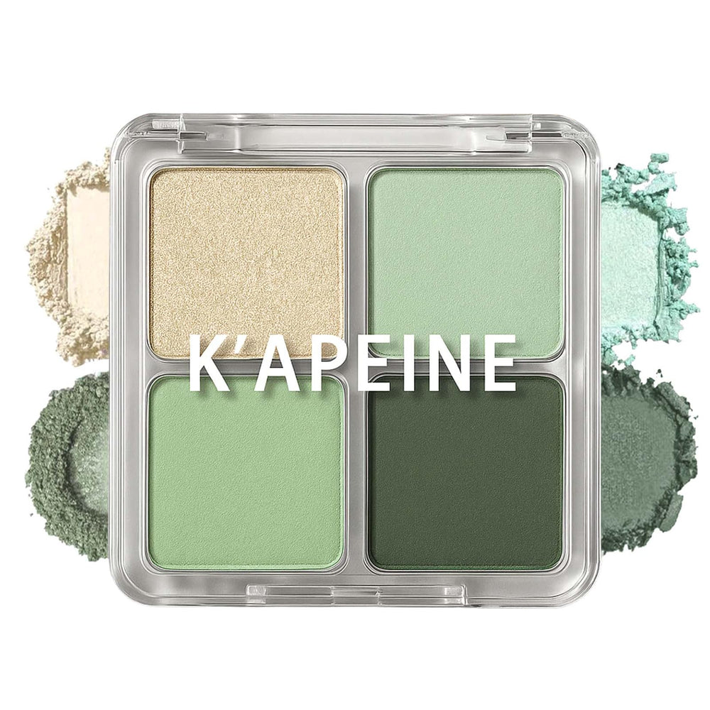 Paleta K'APEINE Verde Claro con cuatro sombras para looks naturales.