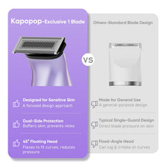 Kapopop 45-degree pivoting head follows body contours for close results