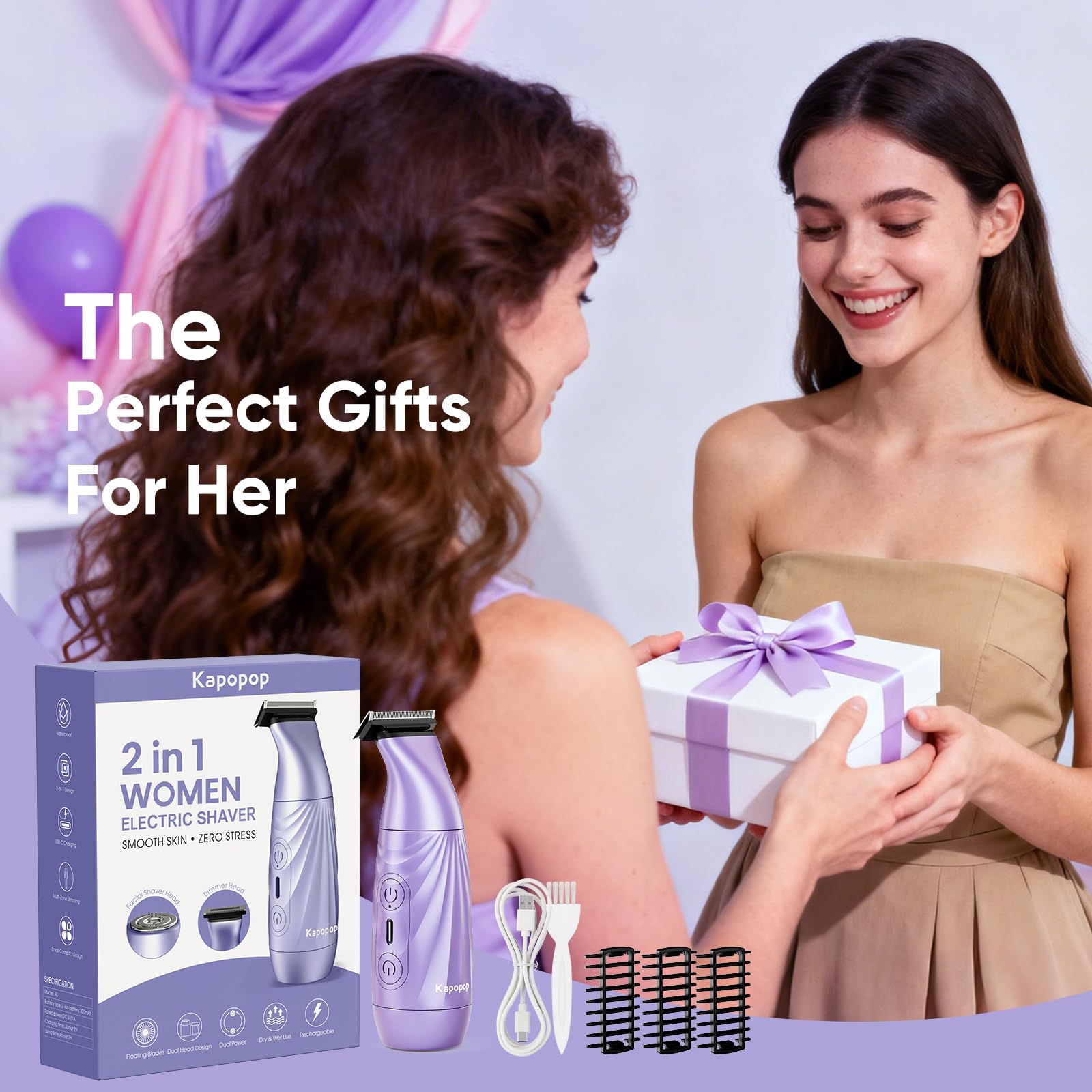 Kapopop gift-ready bikini trimmer for self care or gifting