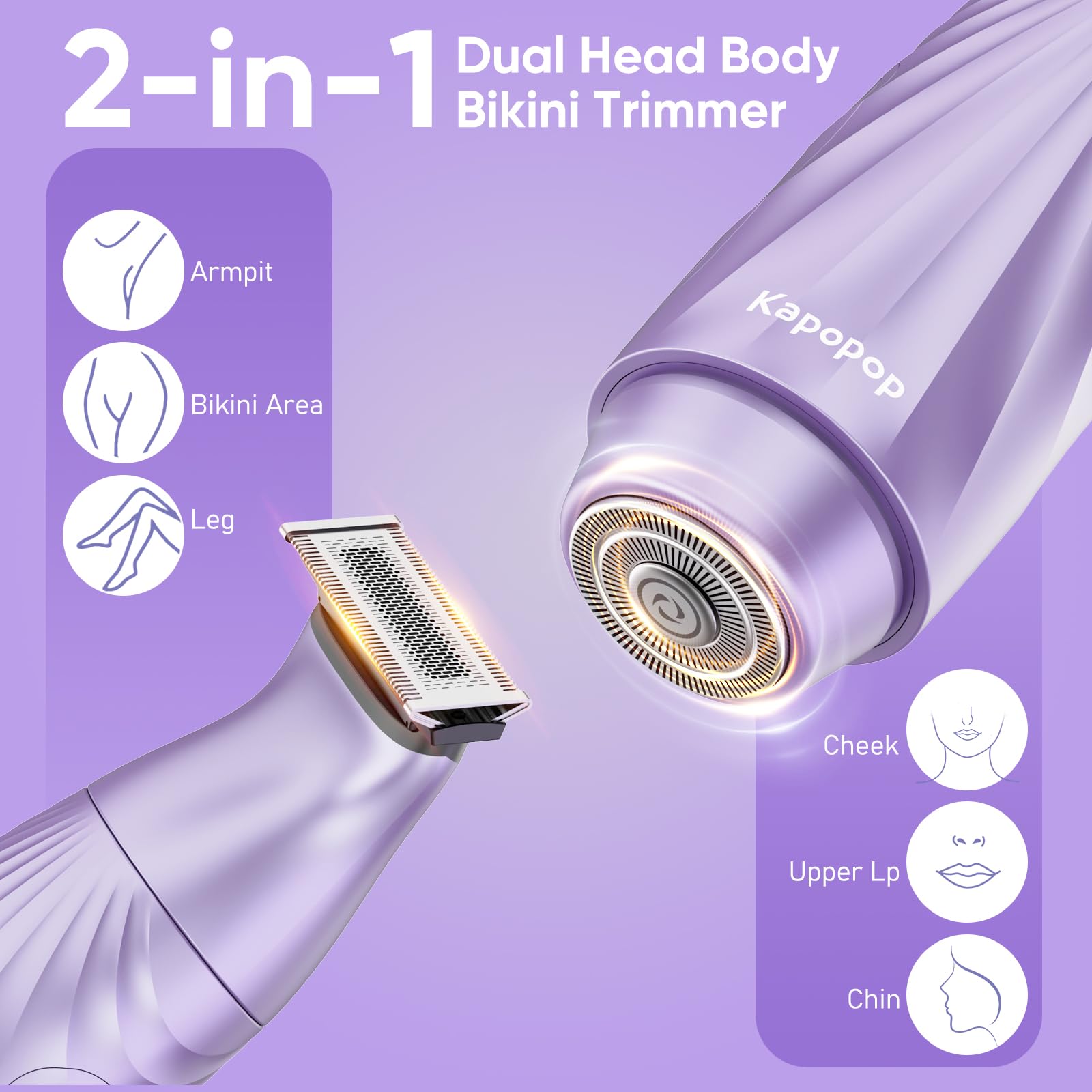 Kapopop USB-C rechargeable design provides long cordless grooming sessions