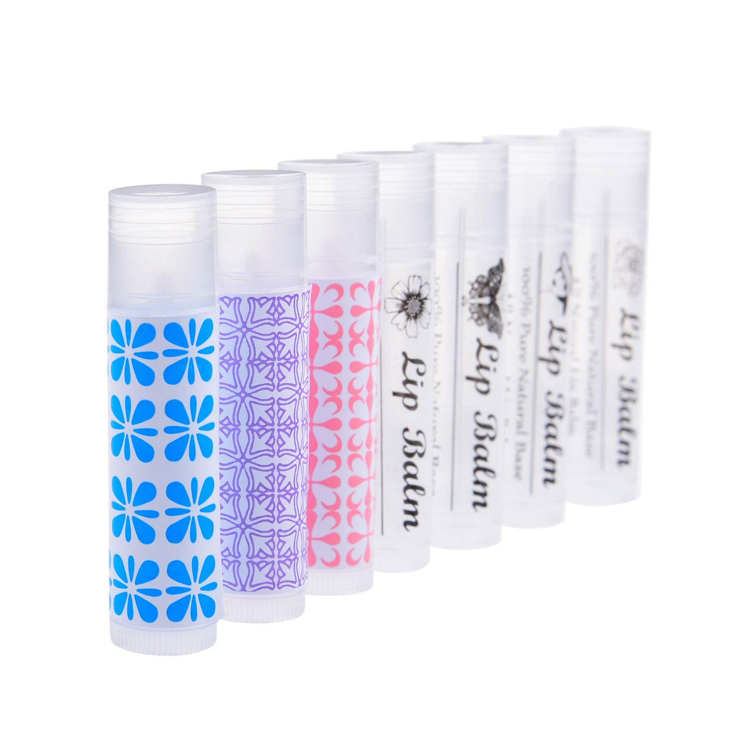 Kare & Kind 50 transparent lip balm tubes ready to fill and label