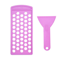 Kare & Kind lip balm filling tray with 15mm holes for quick, even fills.