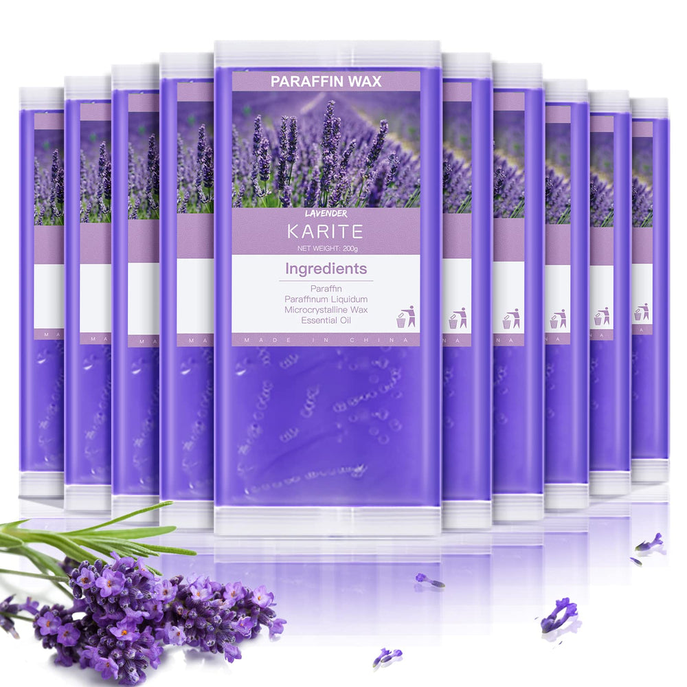 Karite lavender paraffin wax refills 10-pack beads for at-home spa.