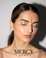 Karizma Gigi Gold Bindi worn on the forehead for Bollywood-inspired looks.