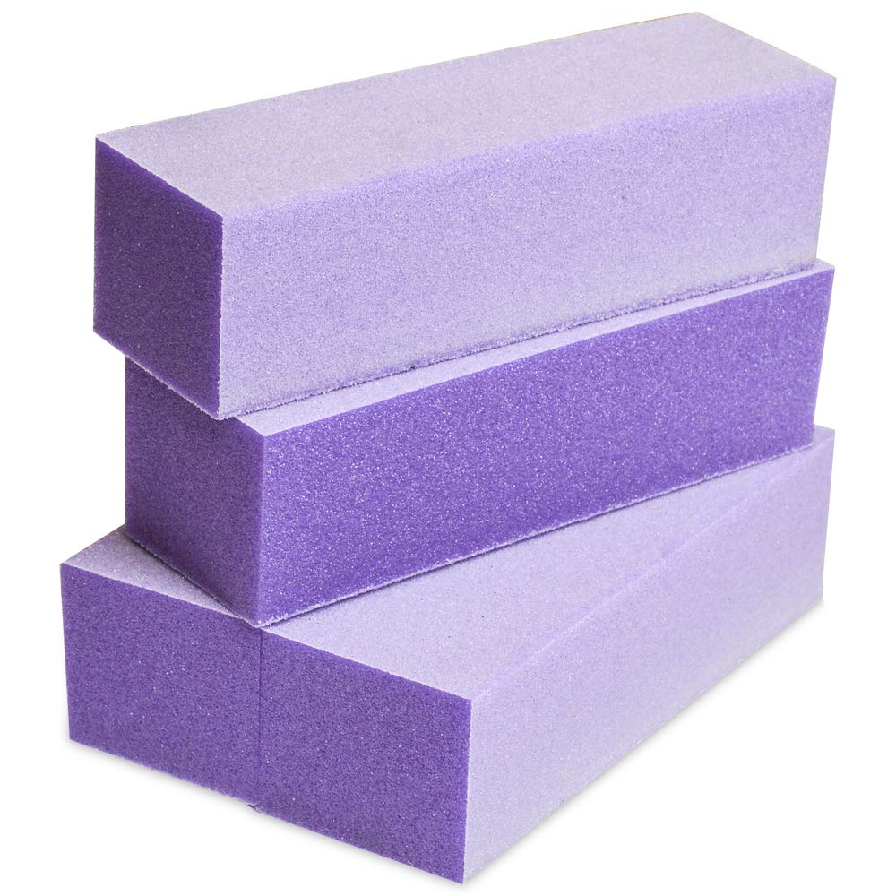 Karlash buffer block demonstrating dual grits for controlled shaping and buffing.