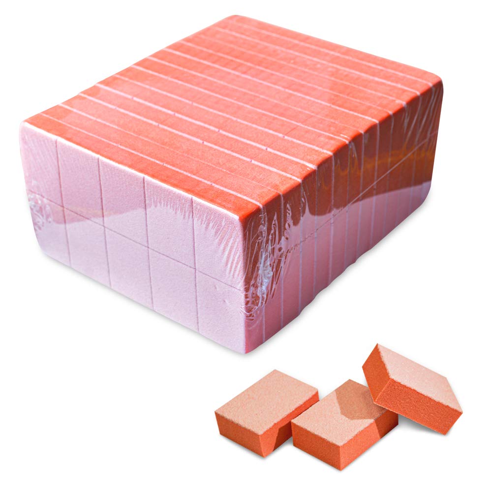 Karlash Nail Mini Orange Buffer Block, dual grit for prep before polish