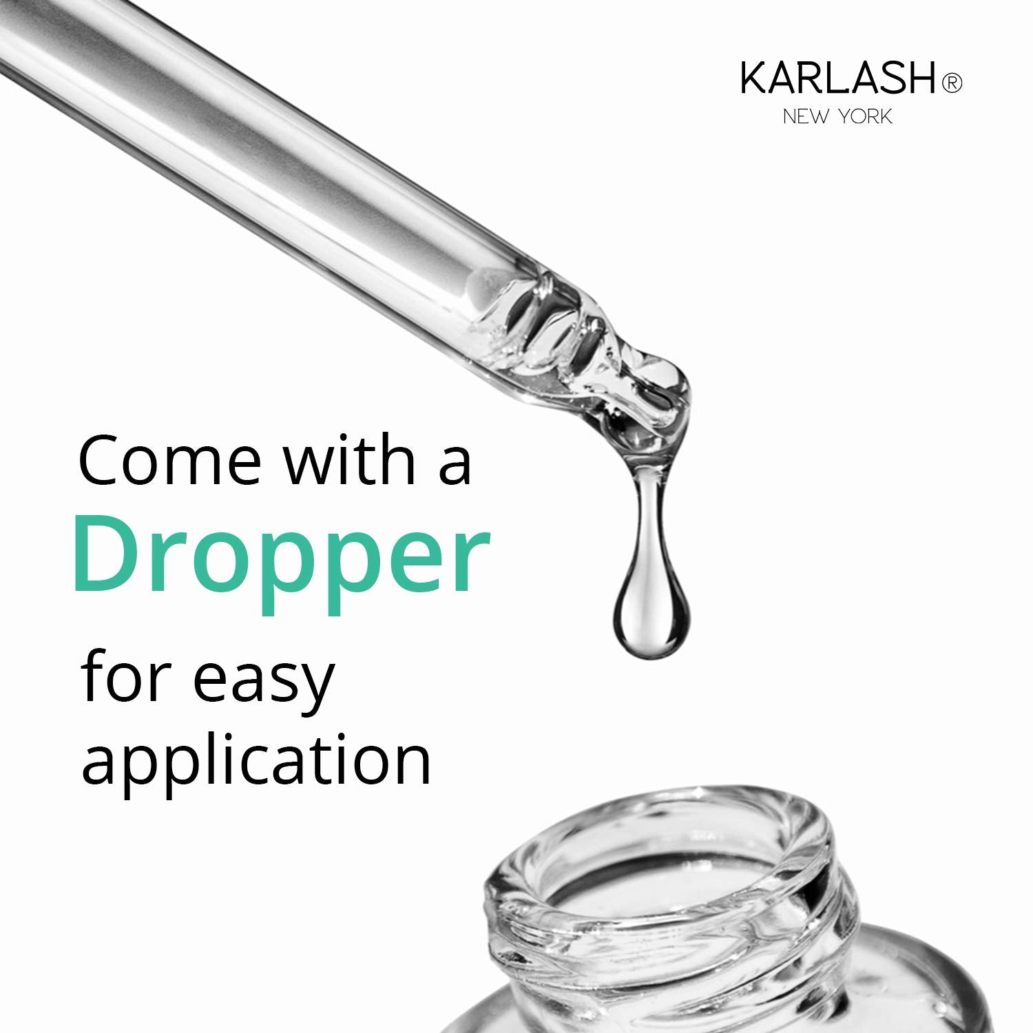 Karlash Nail Polish Thinner dropper and storage cap close-up for precise dosing