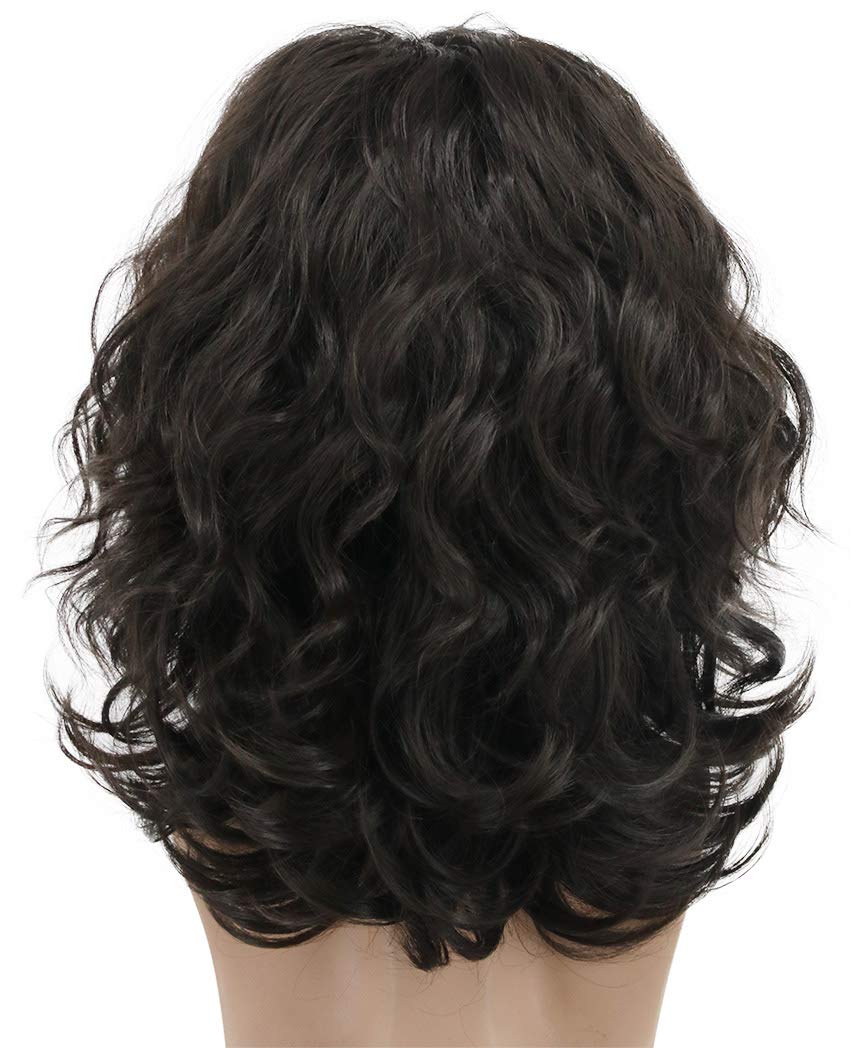 Karlery California 70s-80s rocker wig close-up fiber, high-temperature synthetic shine.