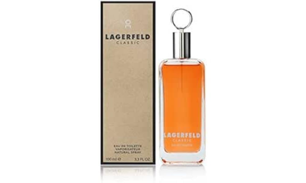 Karl Lagerfeld bottle front view for daily grooming rituals.