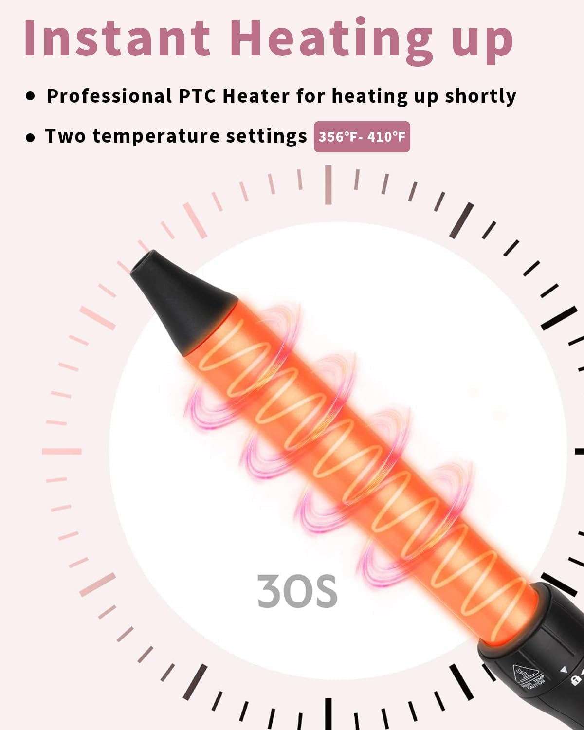 Karrong 0.35-0.75-inch wand curler offers versatile styling options.