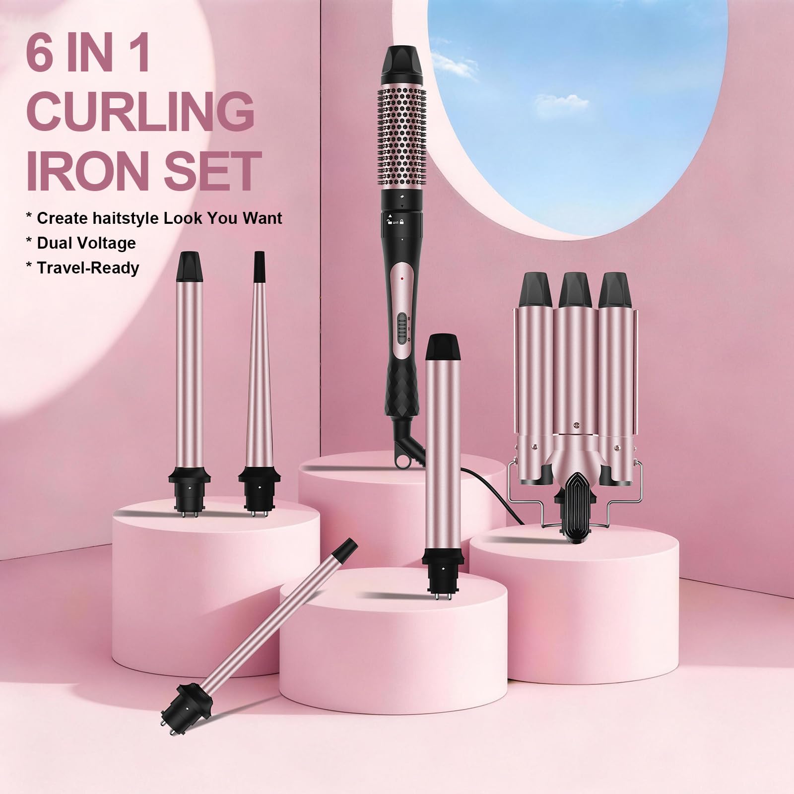 Karrong 1.5-inch thermal brush adds smoothness and soft waves.