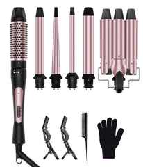 Karrong 6-in-1 wand curling iron set full kit for versatile looks.