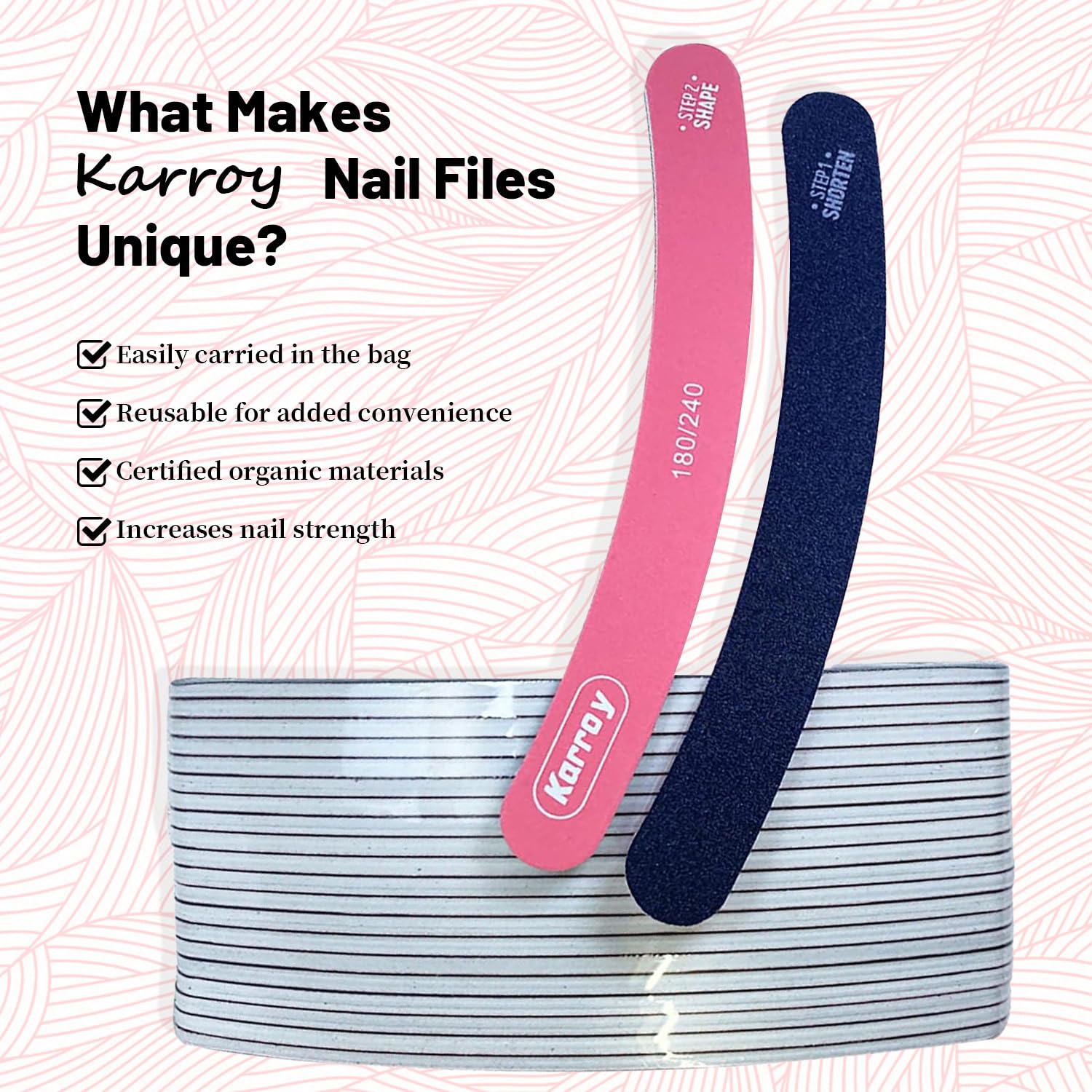 Karroy cuticle care nail file for prep before polish