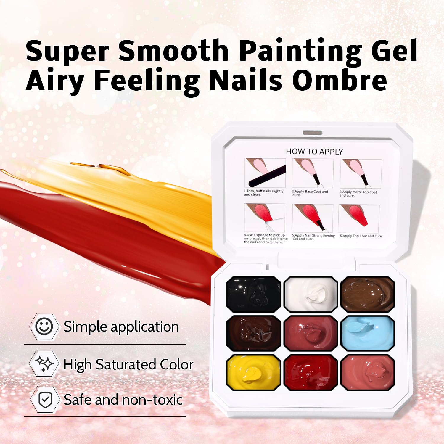 Karroy dibujo en uñas con pincel, estilo floral delicado