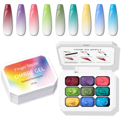 Karroy gel ombré para uñas con esponja, transición suave de color
