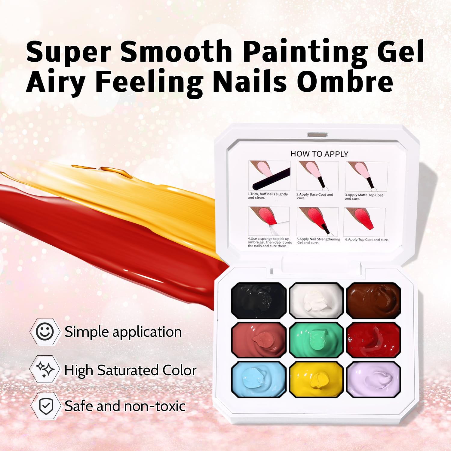 Karroy nail-art brushes and dotting tools enable creative designs