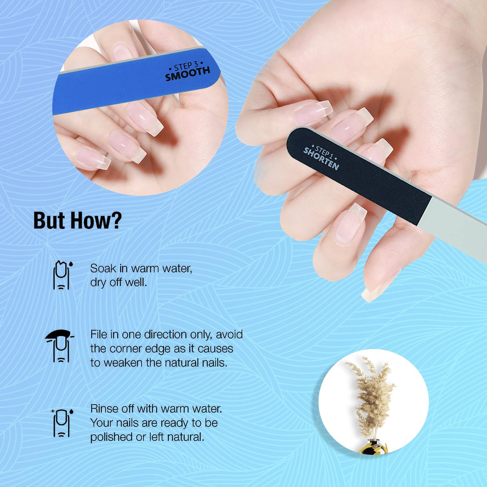 Karroy 20pcs pack of nail files for versatile home and salon use.