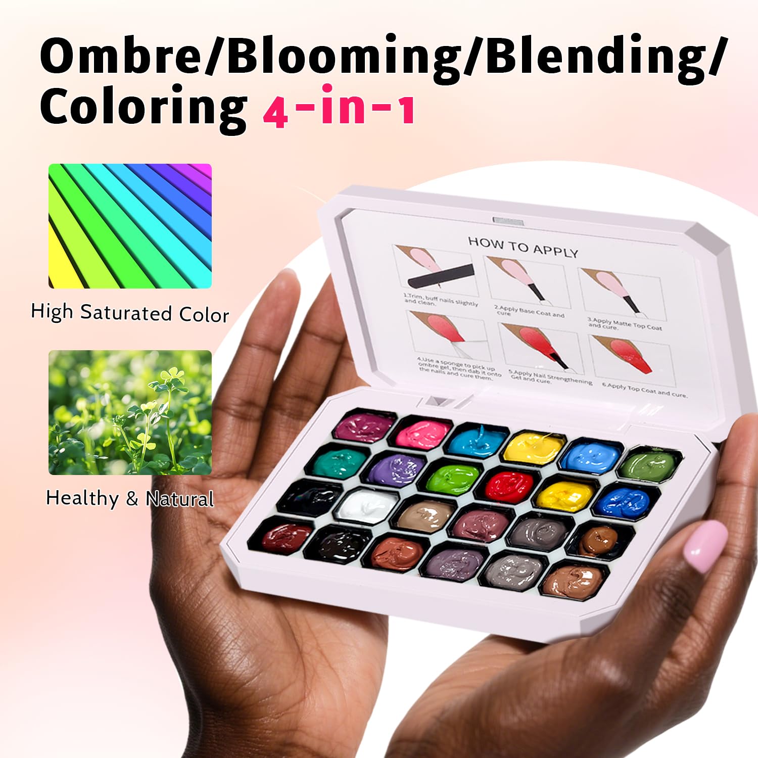 Karroy ombre gradient nail art demonstration using sponge pat technique