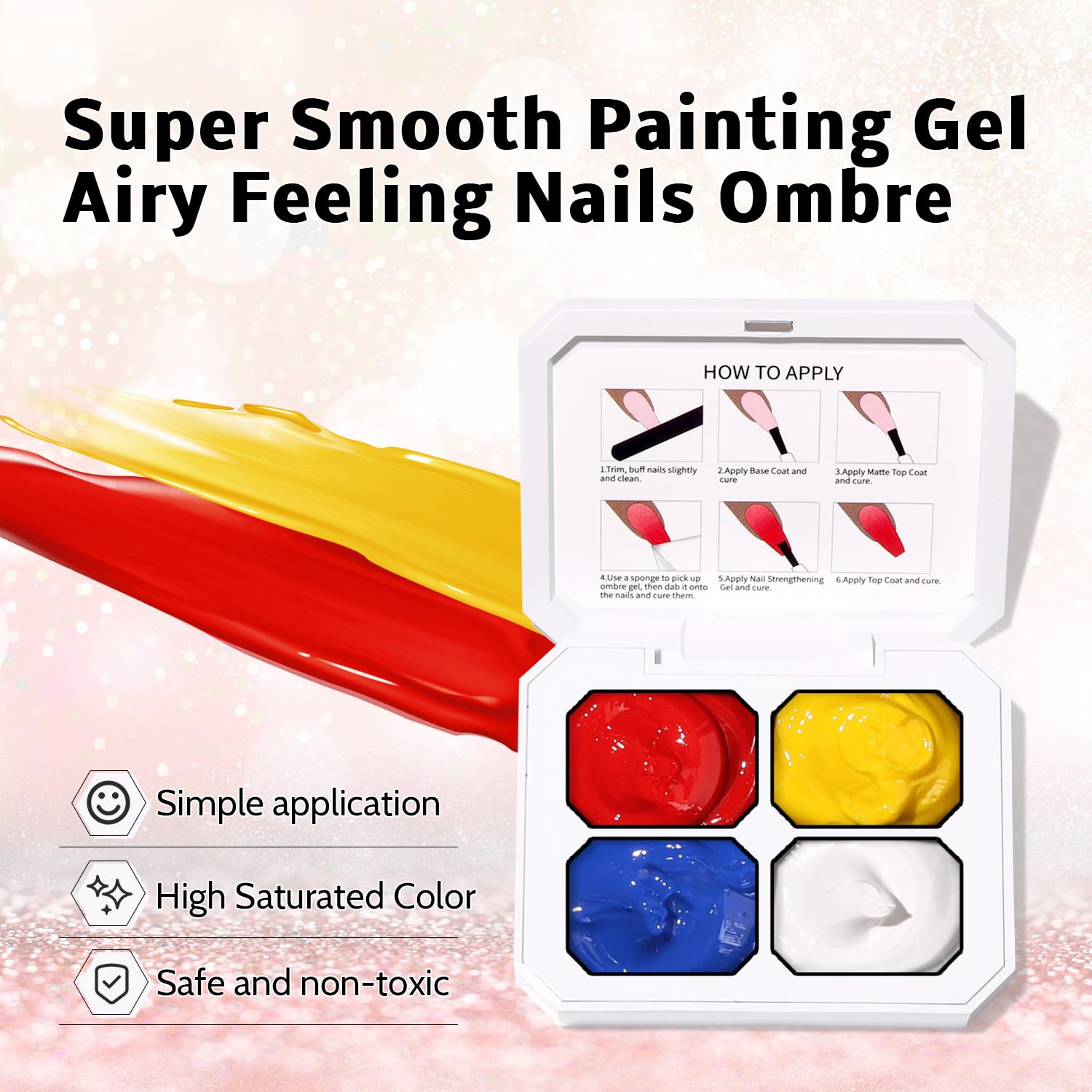 Karroy solid gel colors appear highly pigmented for vivid nail art