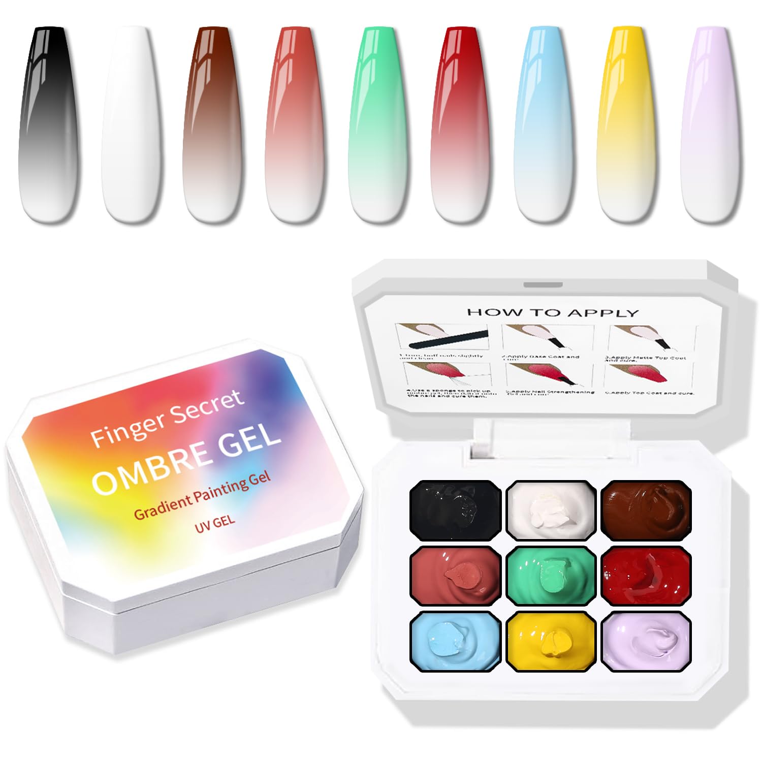 Karroy sponge-paint technique for seamless gradient nails