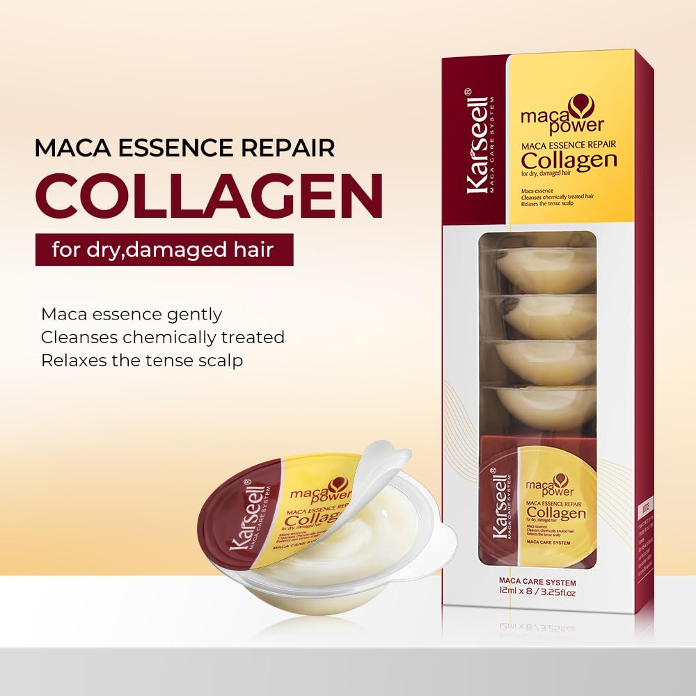 Karseell mascarilla capilar colageno para aplicación rápida de 5 minutos, nutrición.