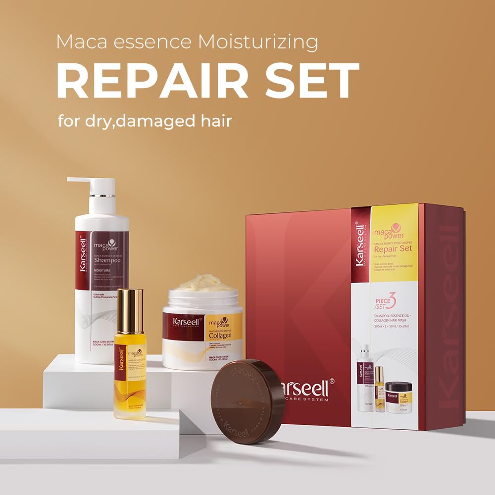 Karseell collagen hair mask packaging highlights repair potential