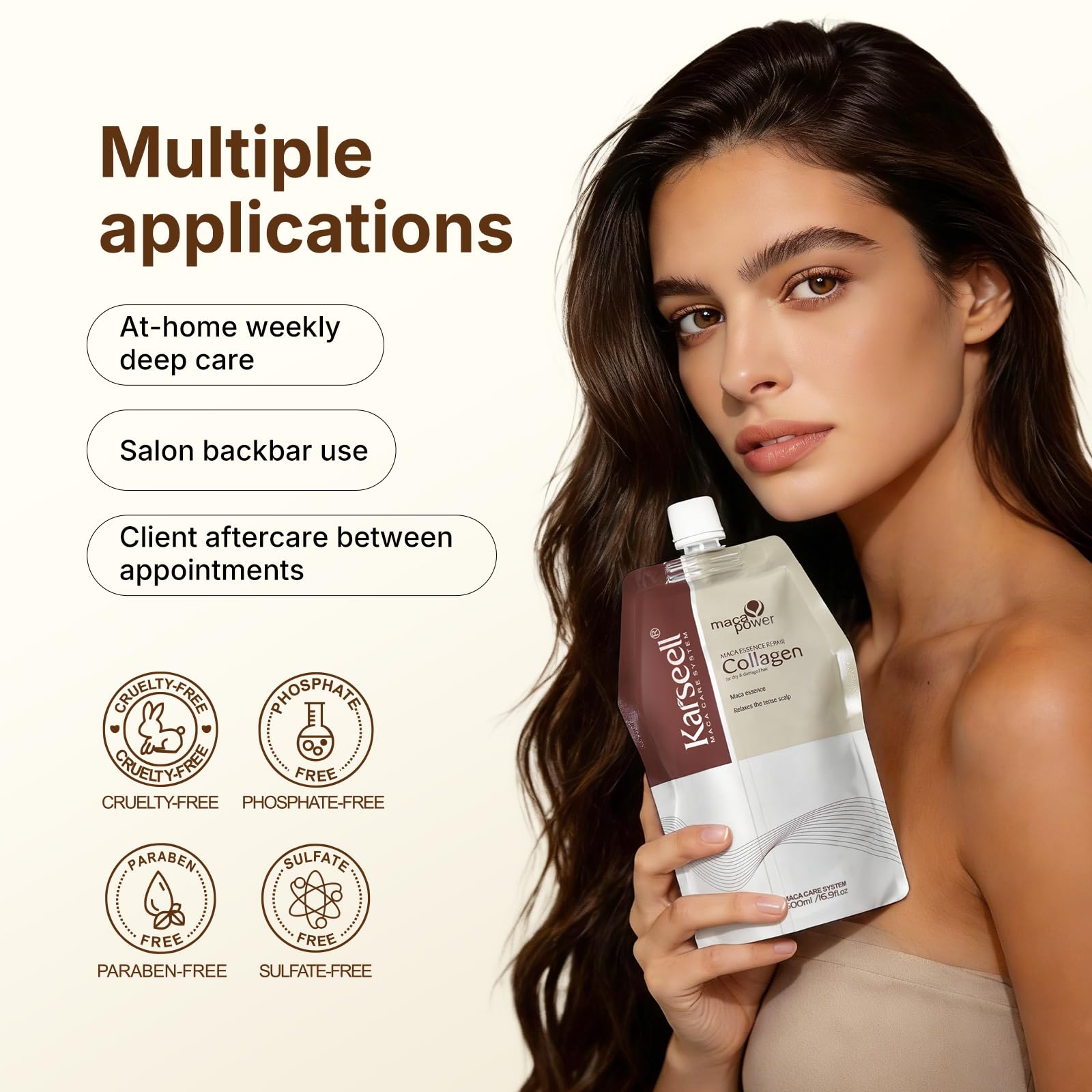Karseell hair treatment suited for dry to damaged hair.