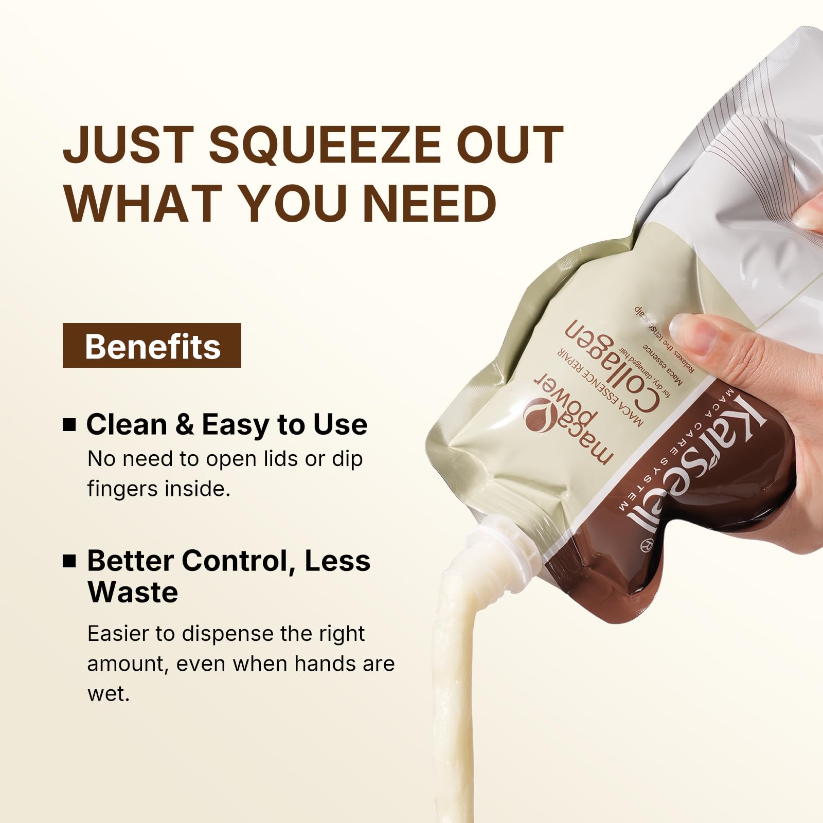 Karseell collagen hair treatment keratin boost close-up.